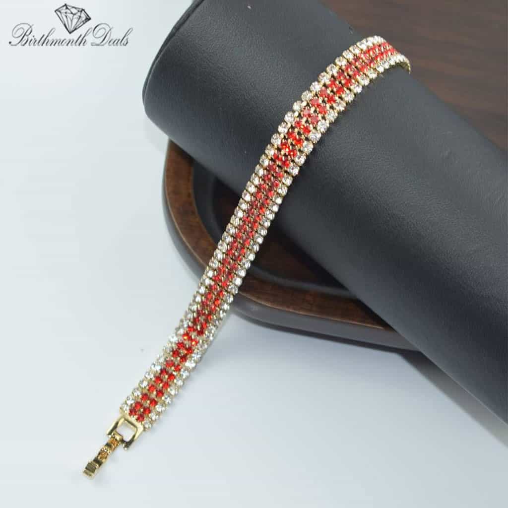 July Ruby Birthstone Bracelet - Birthmonth Deals