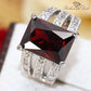 January Garnet Birthstone Ring - Birthmonth Deals