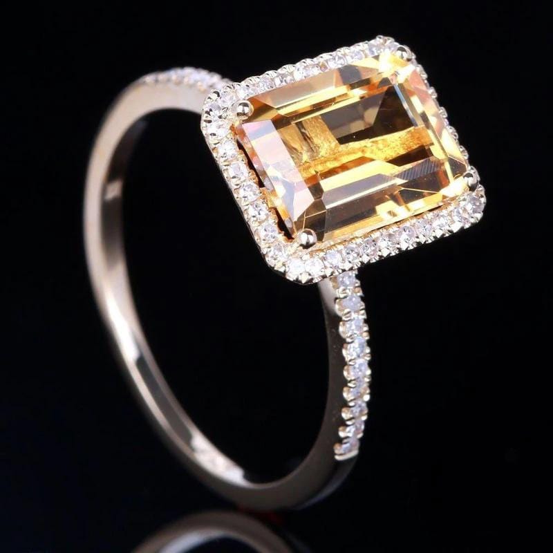 November Citrine Birthstone Ring - Birthmonth Deals