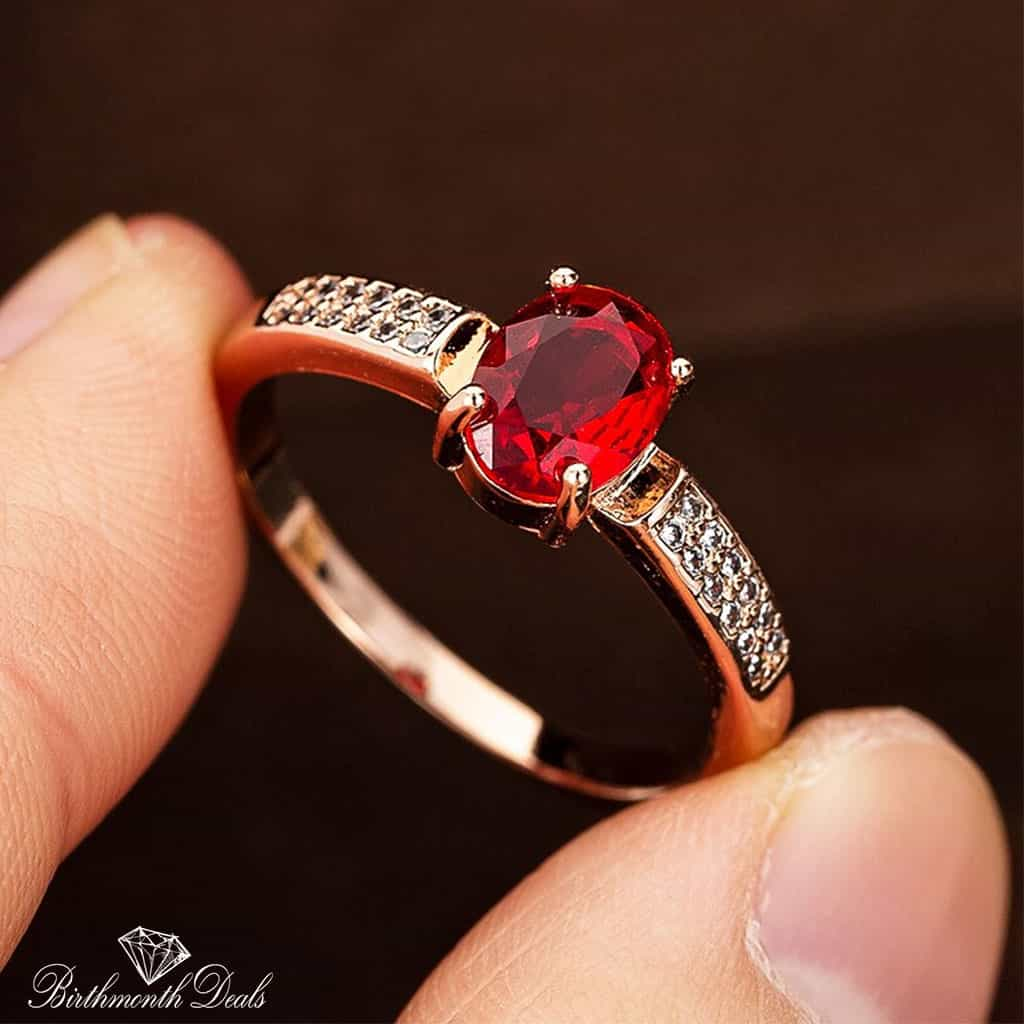 July Ruby Birthstone Ring - Birthmonth Deals