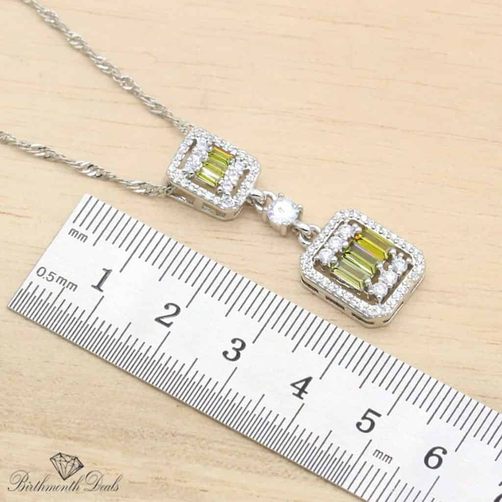 August Peridot Birthstone Jewelry Set - Birthmonth Deals