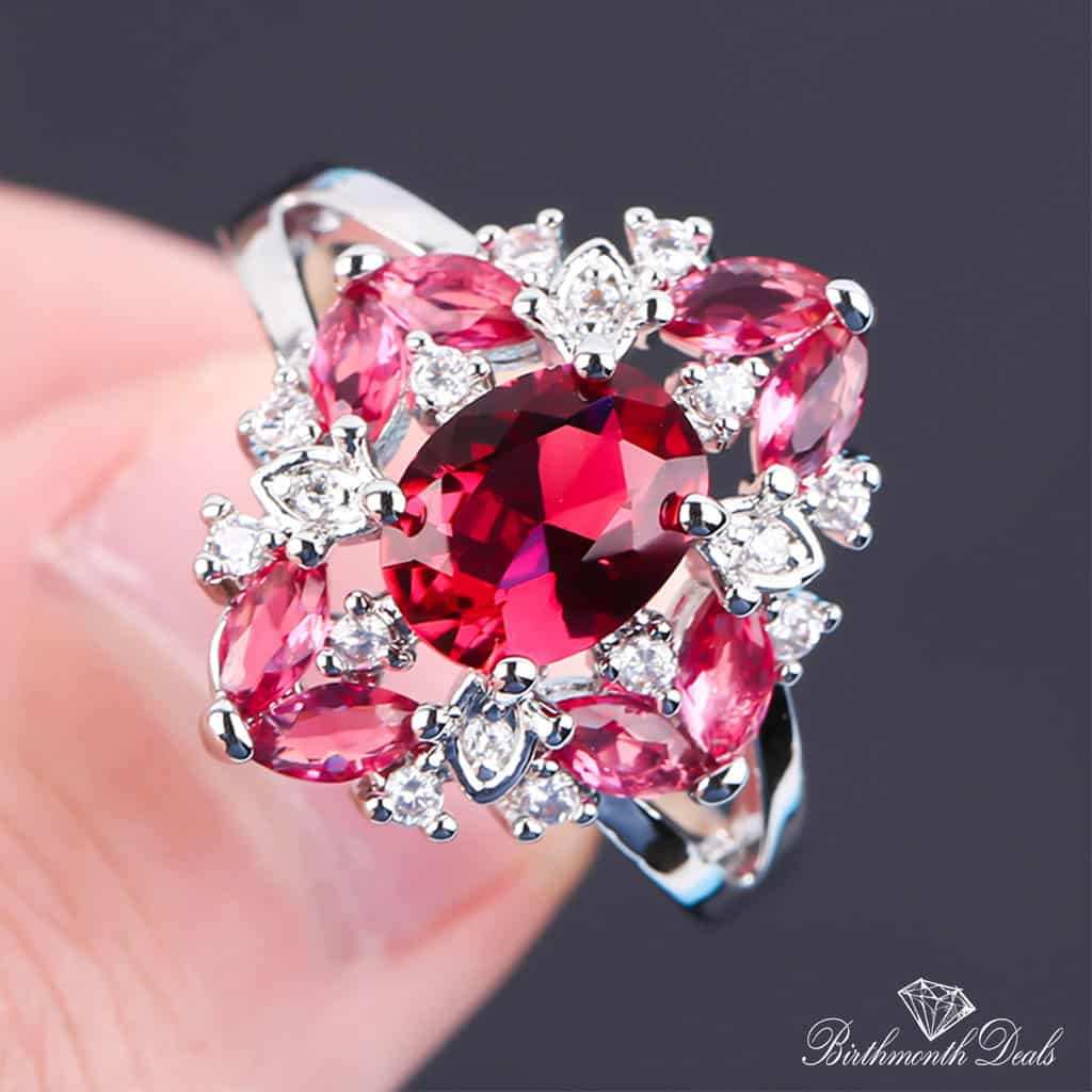 July Ruby Birthstone Ring - Birthmonth Deals