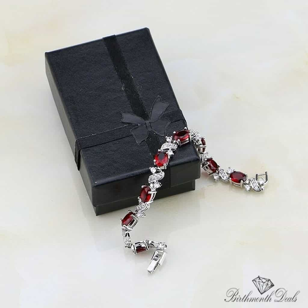 July Ruby Birthstone Bracelet - Birthmonth Deals