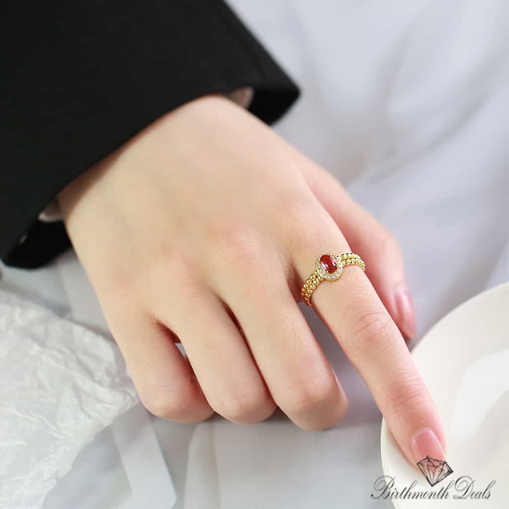 July Ruby Birthstone Ring - Birthmonth Deals