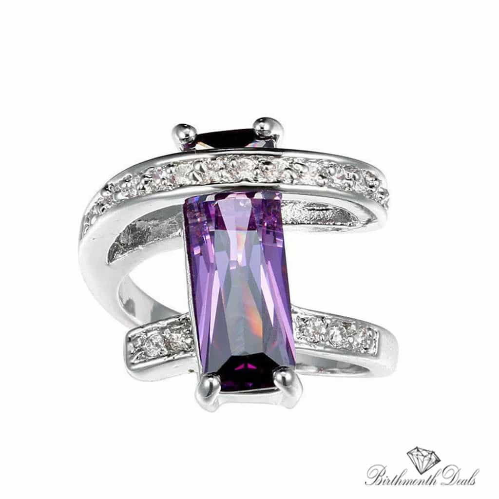 February Amethyst Birthstone Ring - Birthmonth Deals