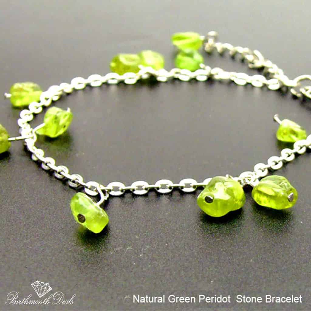 August Peridot Birthstone Bracelet - Birthmonth Deals