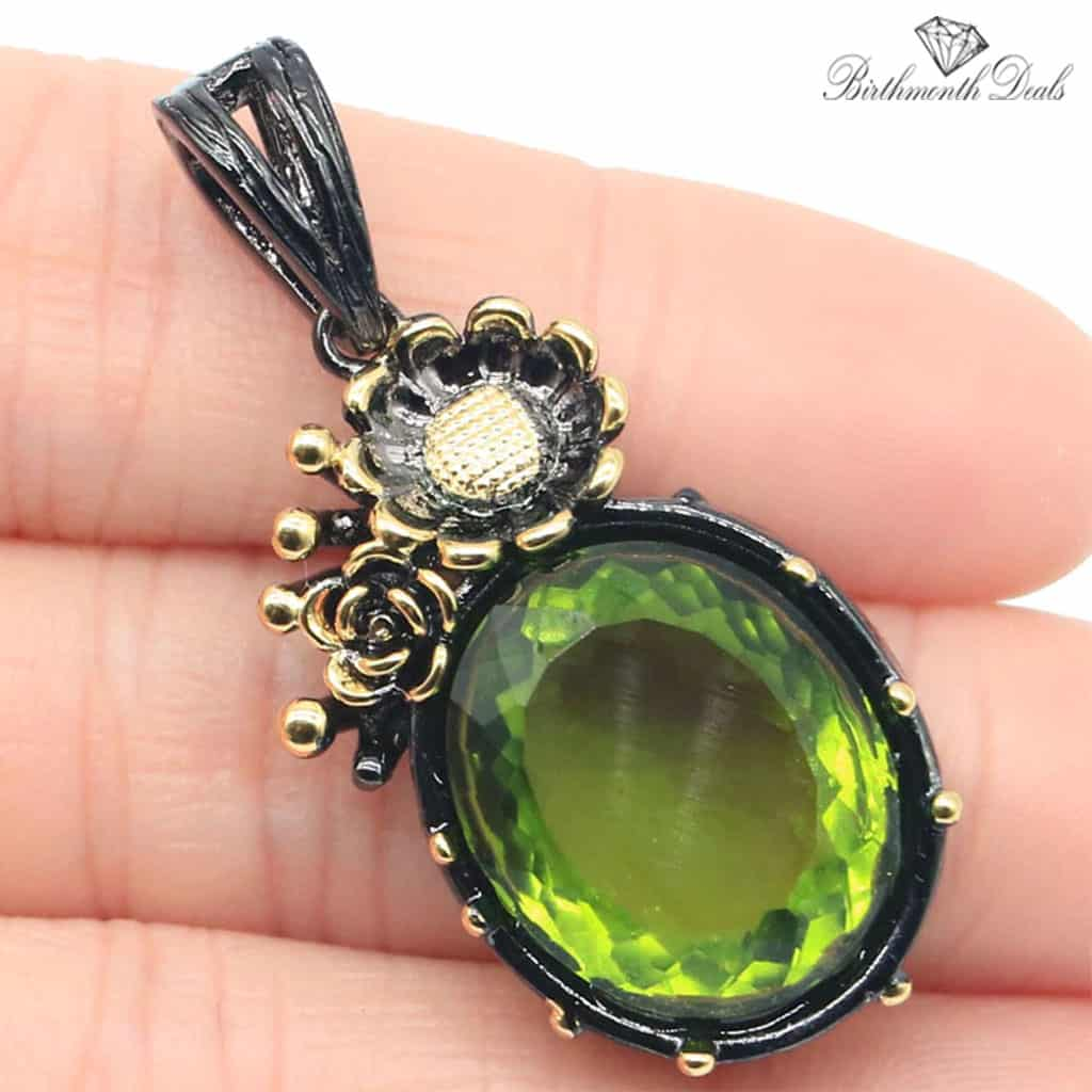 August Peridot Earrings And Pendant - Birthmonth Deals