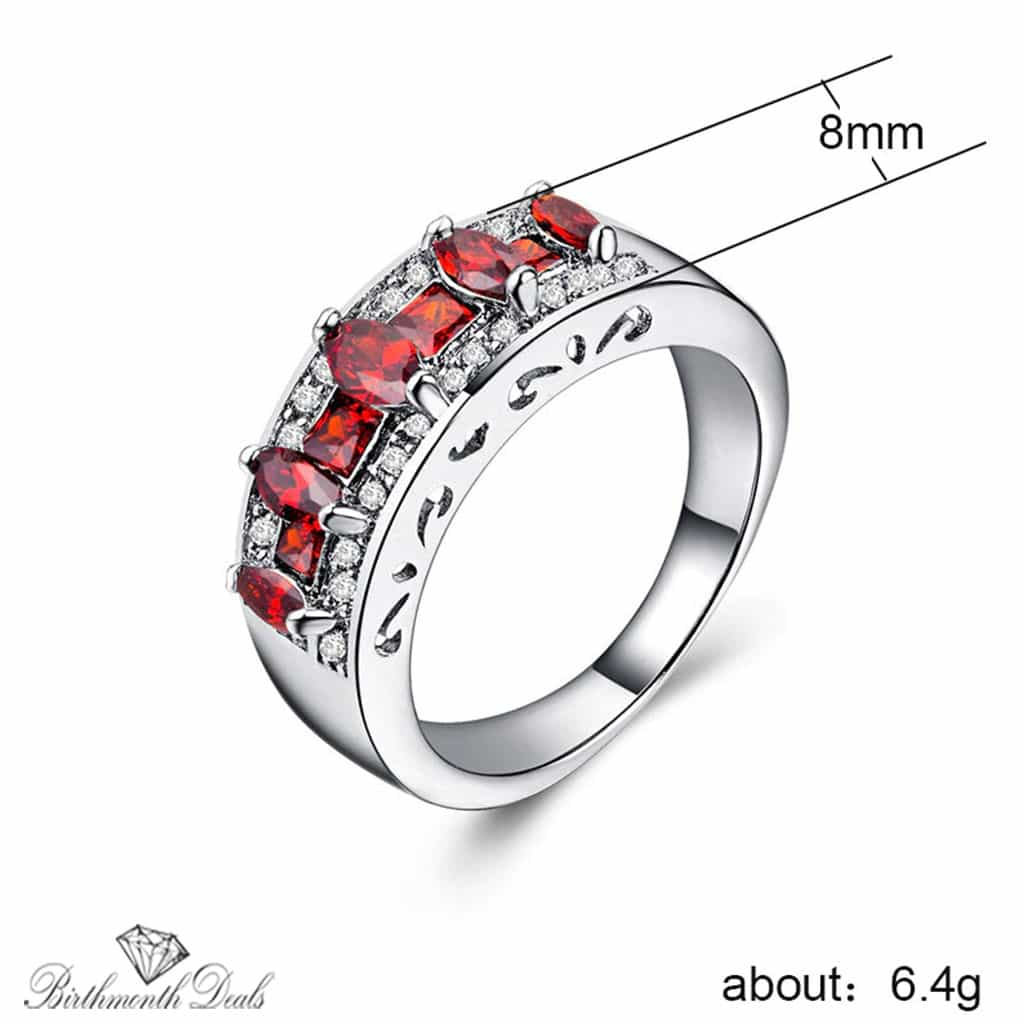 July Ruby Birthstone Ring - Birthmonth Deals