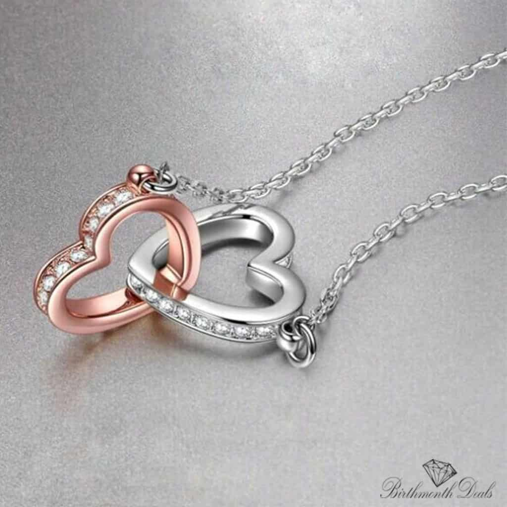 To My Daughter - Heart Linked Necklace - Birthmonth Deals