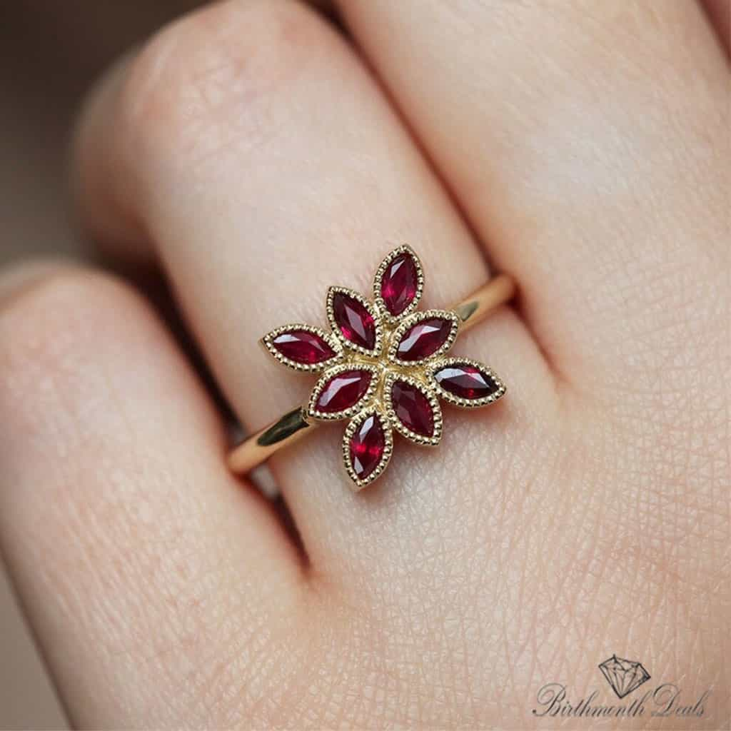 July Ruby Birthstone Ring - Birthmonth Deals