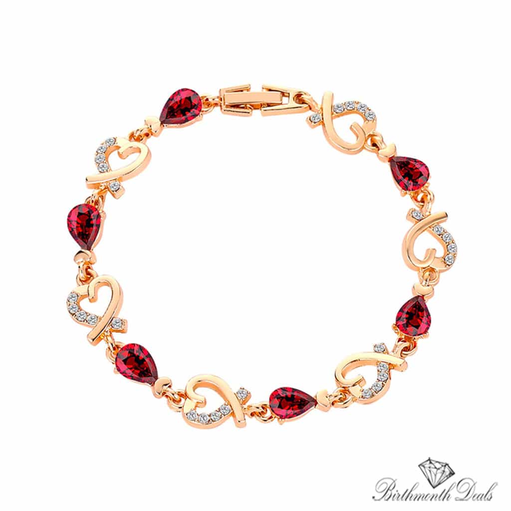 July Ruby Birthstone Bracelet - Birthmonth Deals