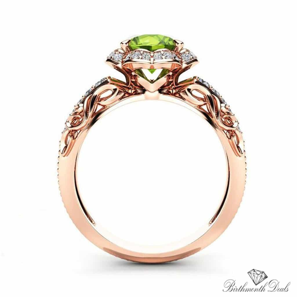 August Peridot Birthstone Ring - Birthmonth Deals