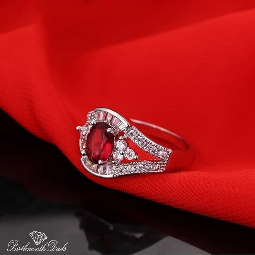 July Ruby Birthstone Ring - Birthmonth Deals