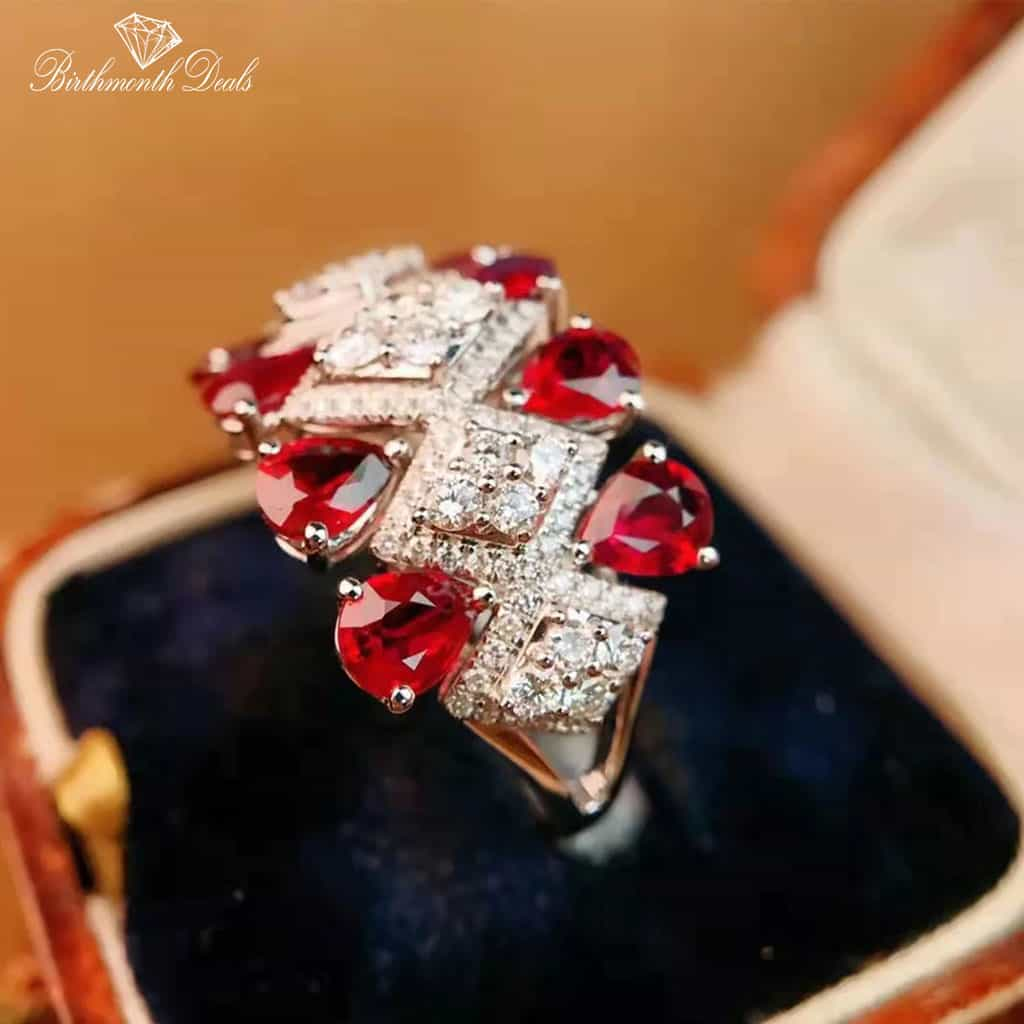 July Ruby Birthstone Ring - Birthmonth Deals