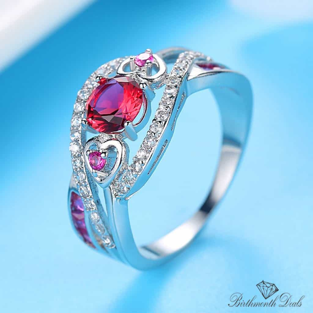 July Ruby Birthstone Ring - Birthmonth Deals