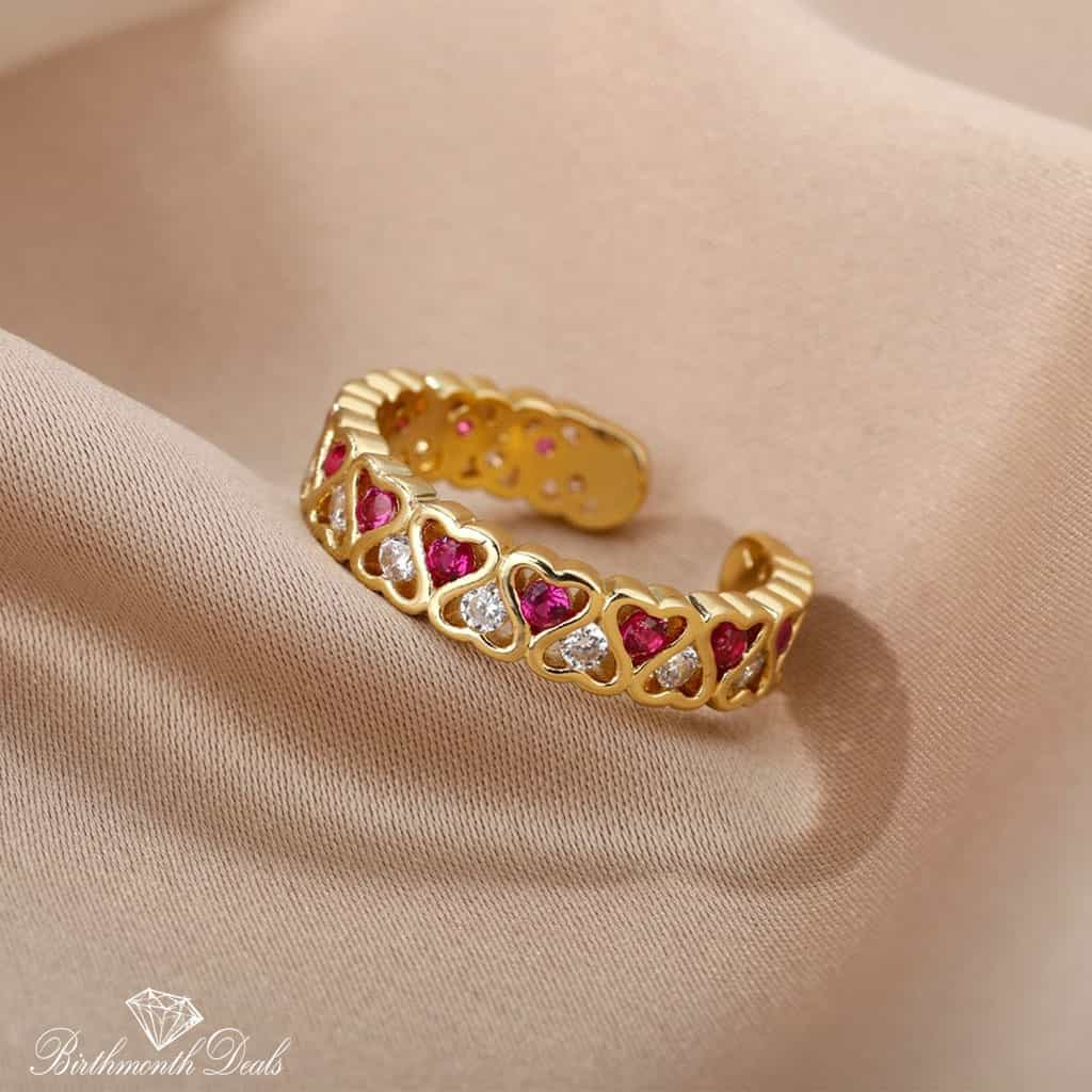 July Ruby Birthstone Ring - Birthmonth Deals