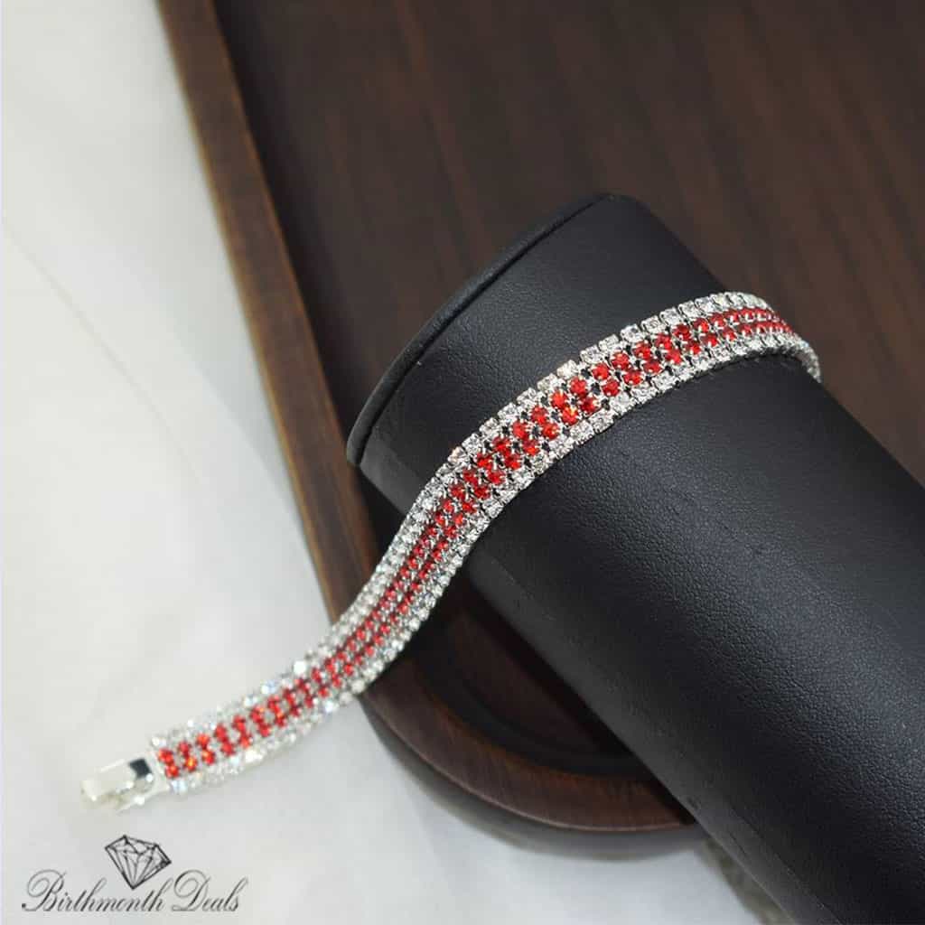 July Ruby Birthstone Bracelet - Birthmonth Deals