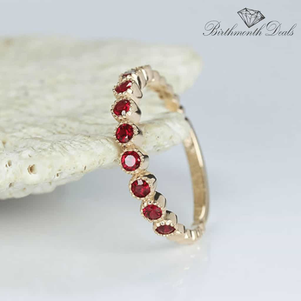 July Ruby Birthstone Ring - Birthmonth Deals