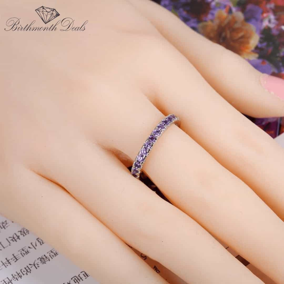 February Amethyst Birthstone Ring - Birthmonth Deals