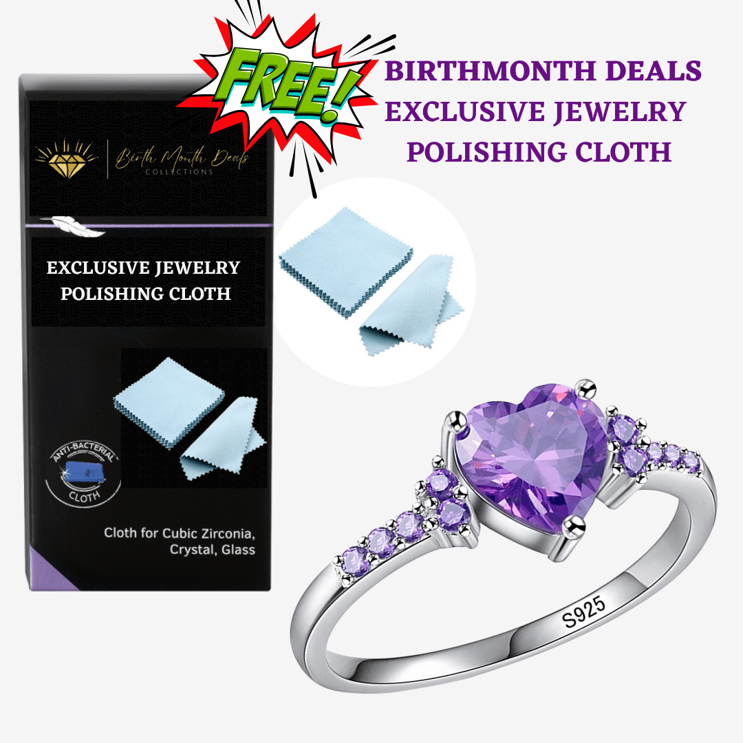 February Amethyst Birthstone Ring - Birthmonth Deals