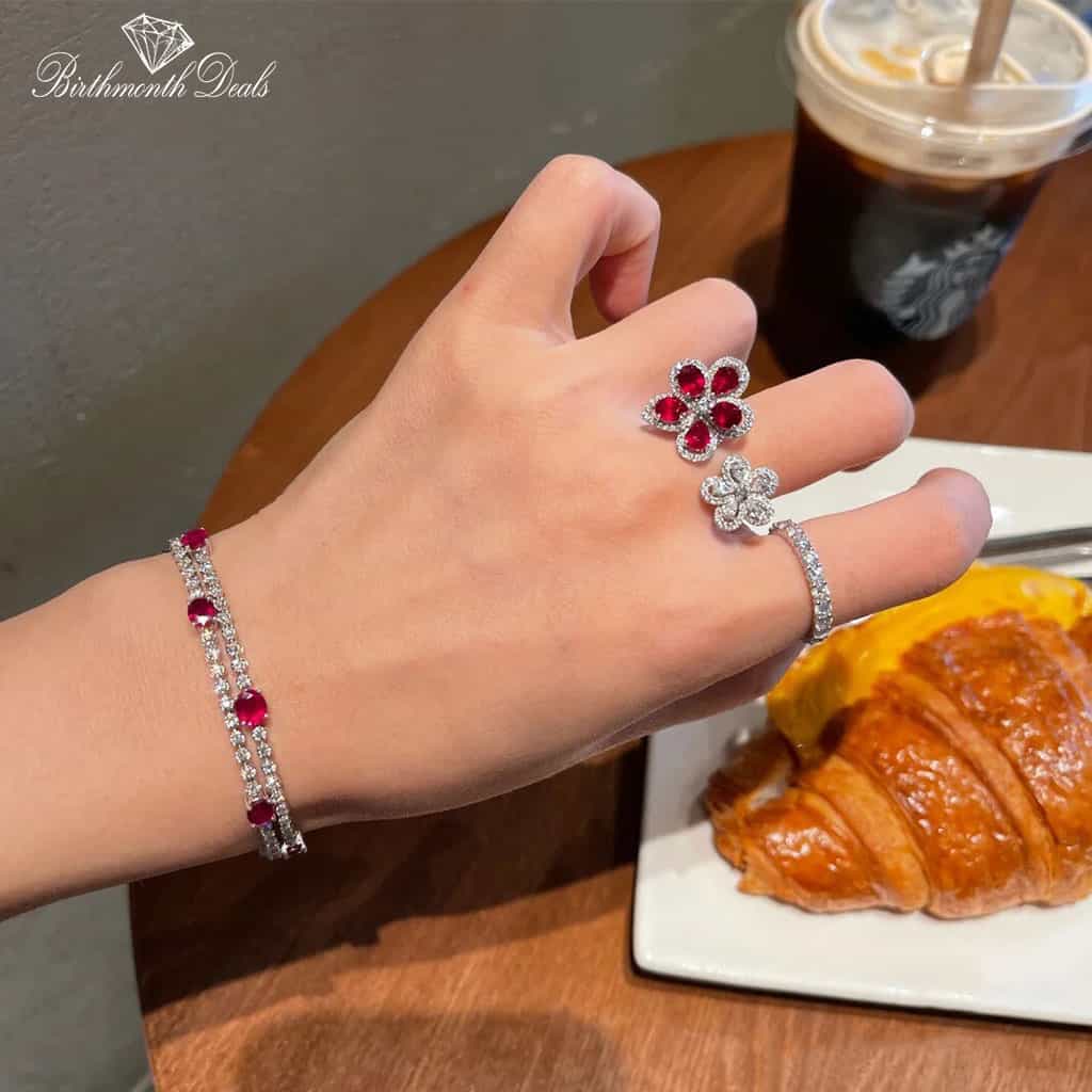 July Ruby Birthstone Ring - Birthmonth Deals