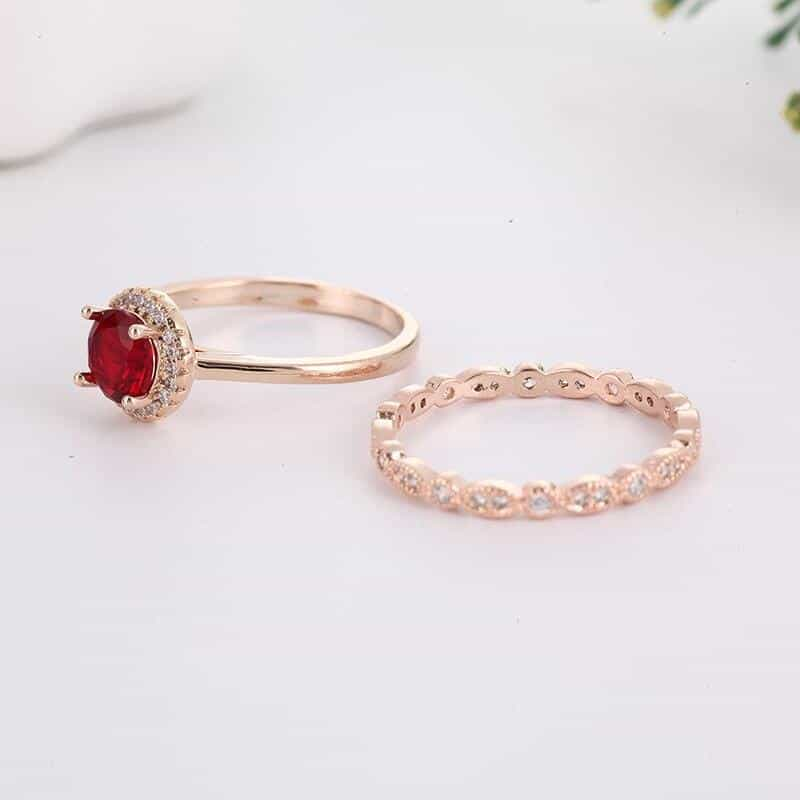 January Garnet Birthstone Ring - Birthmonth Deals