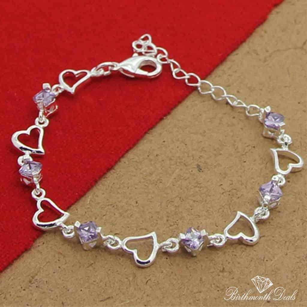 February Amethyst Birthstone Bracelet - Birthmonth Deals