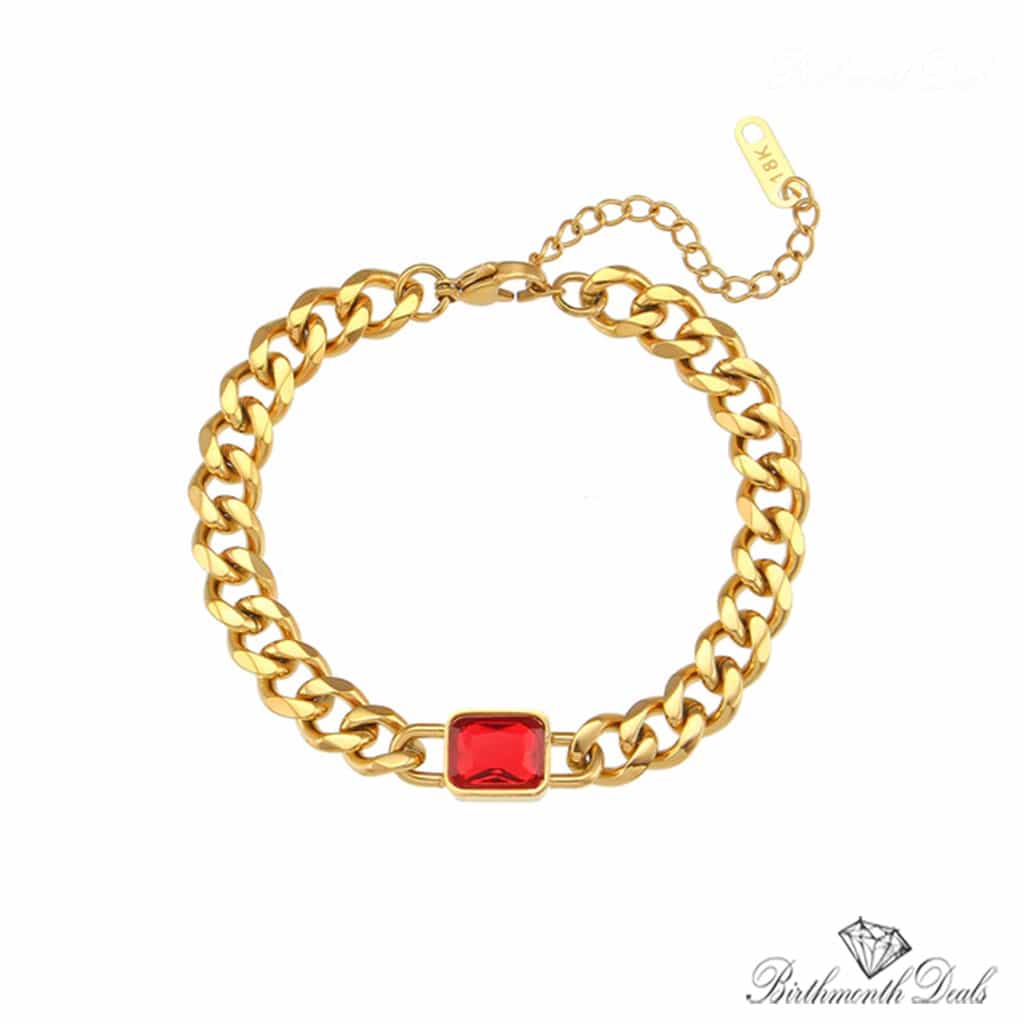 July Ruby Birthstone Bracelet - Birthmonth Deals