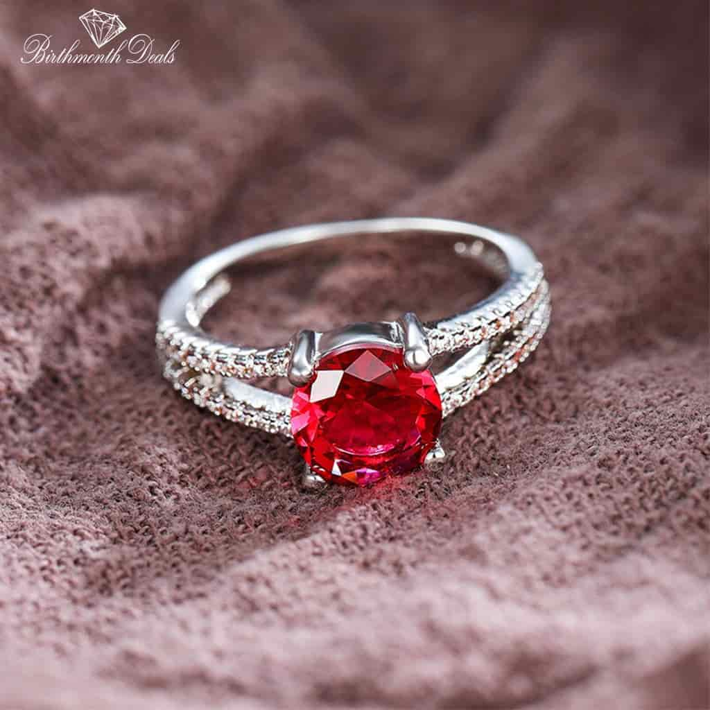 July Ruby Birthstone Ring - Birthmonth Deals