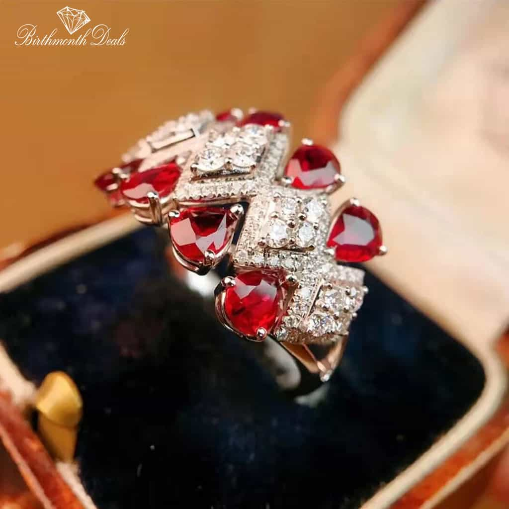 July Ruby Birthstone Ring - Birthmonth Deals