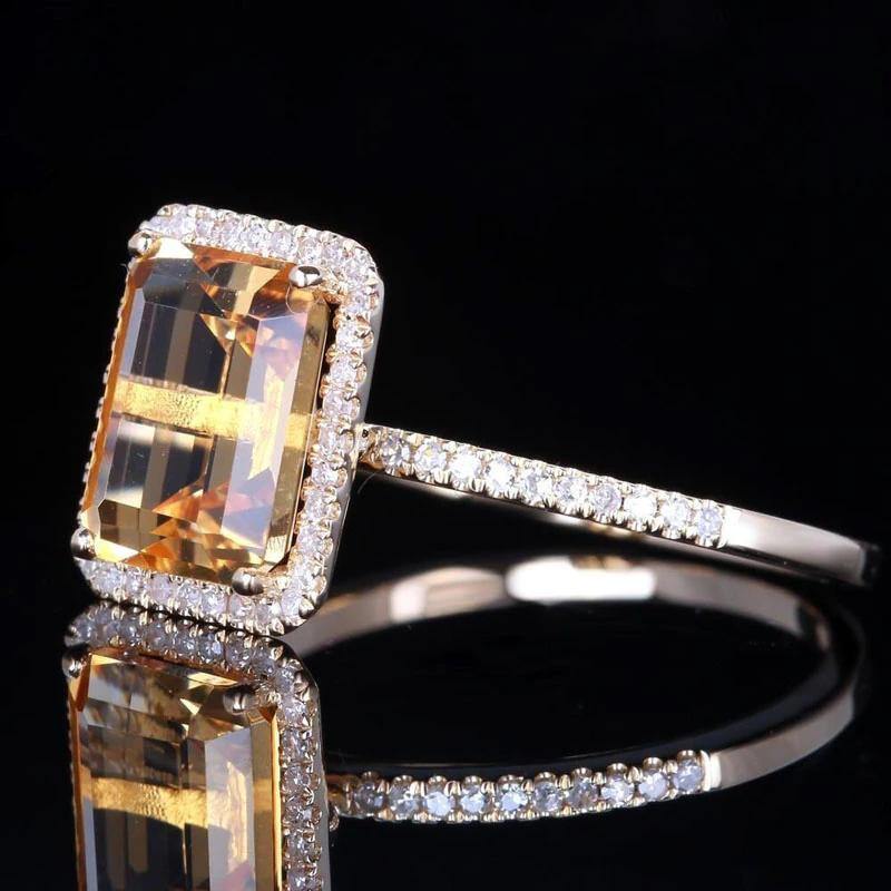 November Citrine Birthstone Ring - Birthmonth Deals