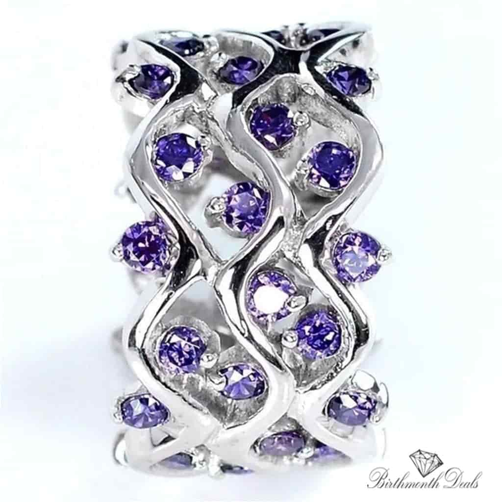 February Amethyst Birthstone Ring - Birthmonth Deals