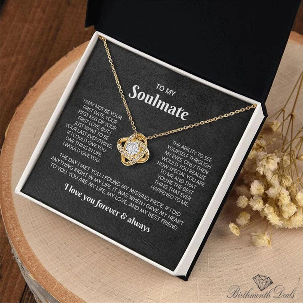 To My Soulmate - Love Knot Necklace - Birthmonth Deals