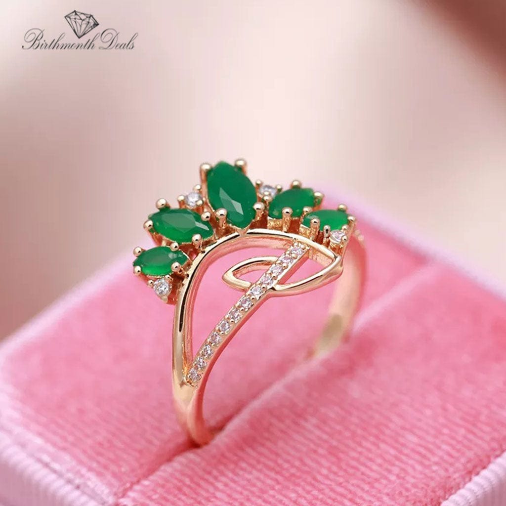 May Emerald Birthstone Ring - Birthmonth Deals