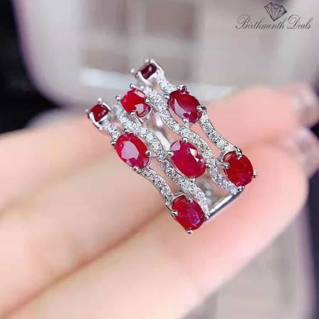 July Ruby Birthstone Ring - Birthmonth Deals