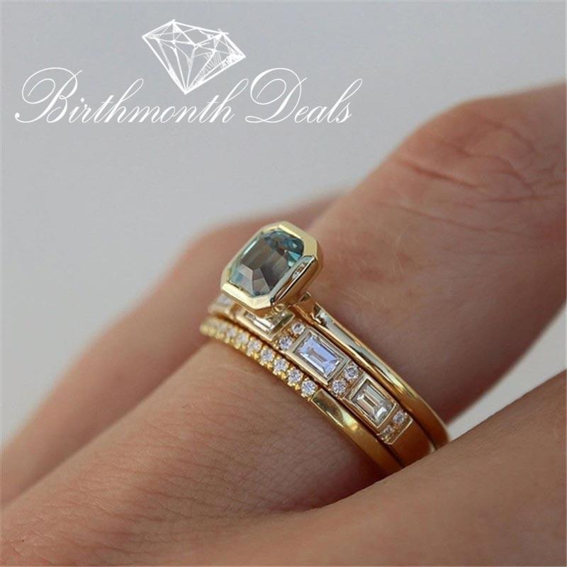 December Zircon Birthstone Ring - Birthmonth Deals