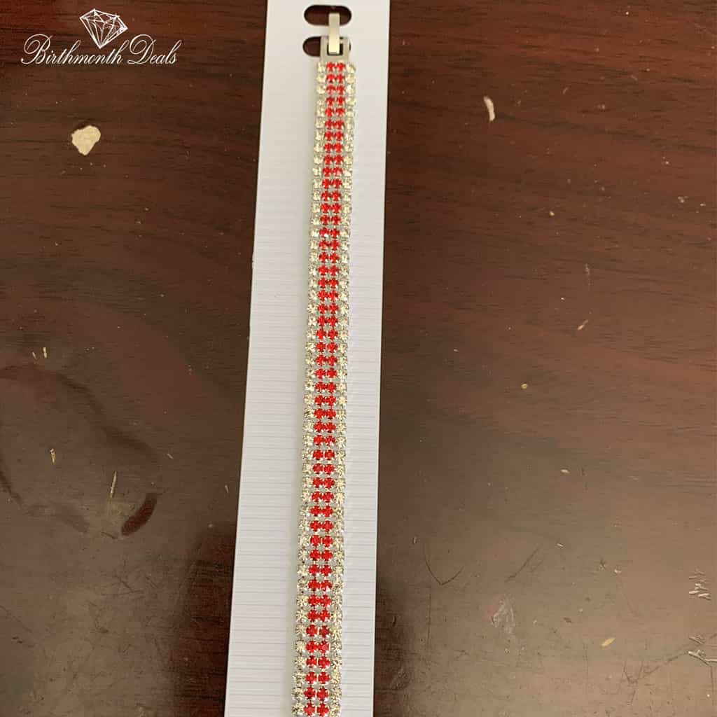 July Ruby Birthstone Bracelet - Birthmonth Deals