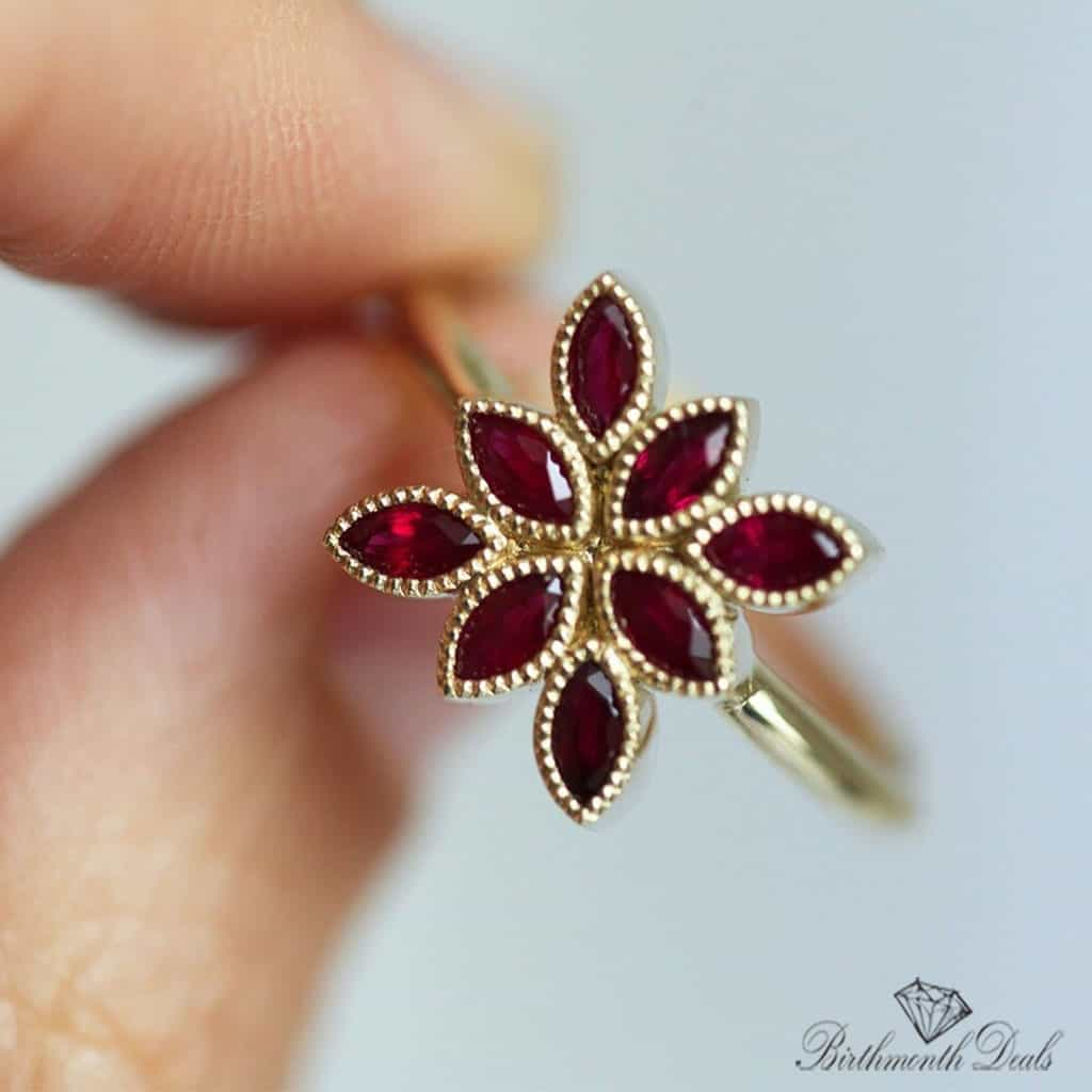 July Ruby Birthstone Ring - Birthmonth Deals