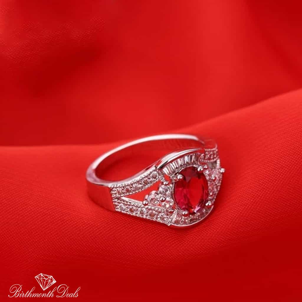 July Ruby Birthstone Ring - Birthmonth Deals