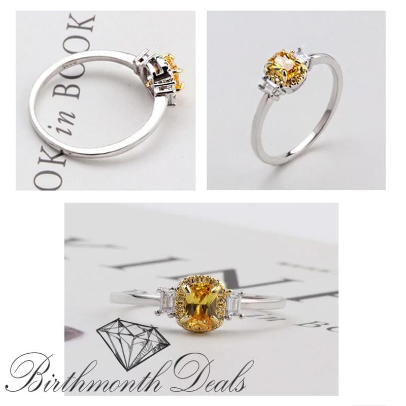 November Citrine Birthstone Ring - Birthmonth Deals