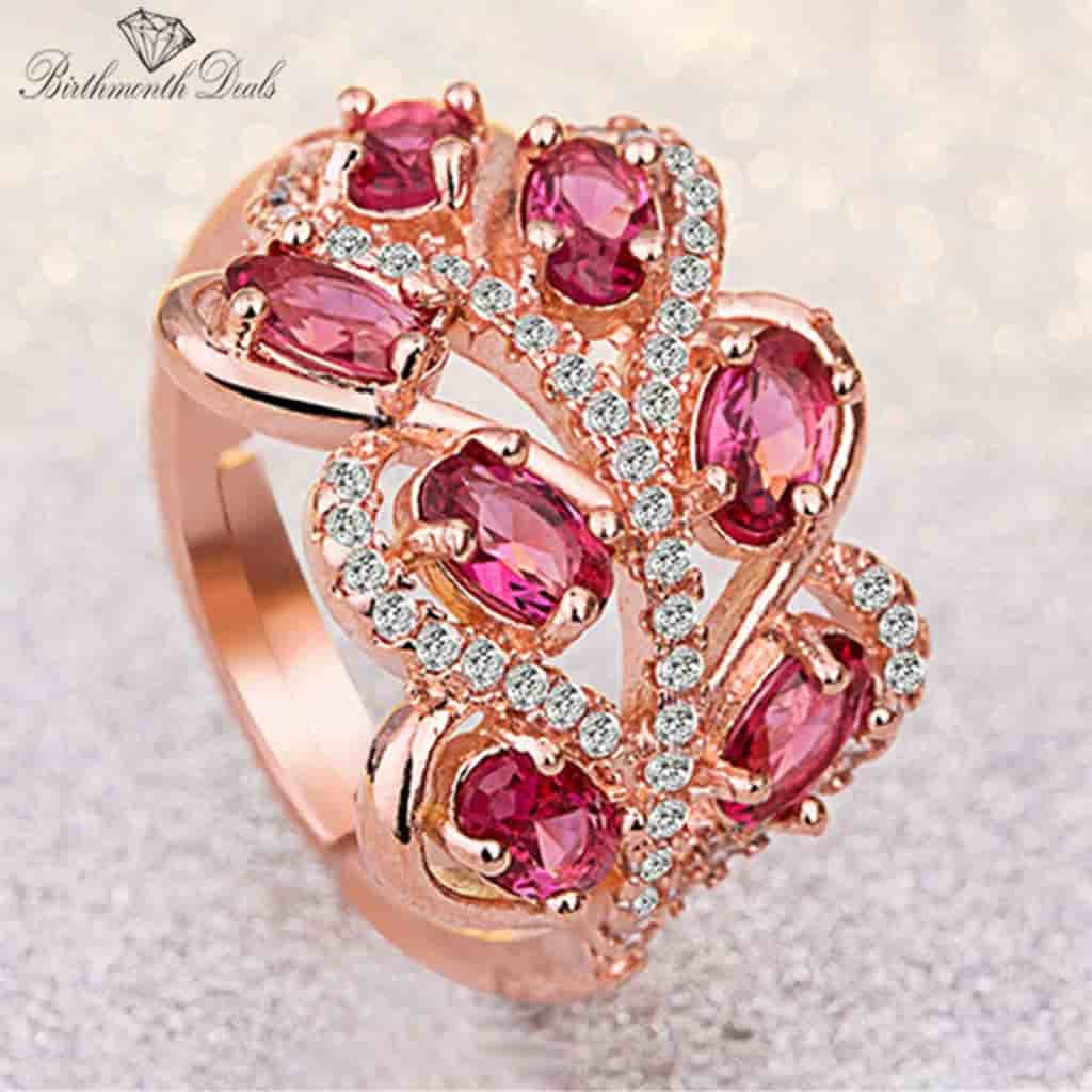 July Ruby Birthstone Ring - Birthmonth Deals