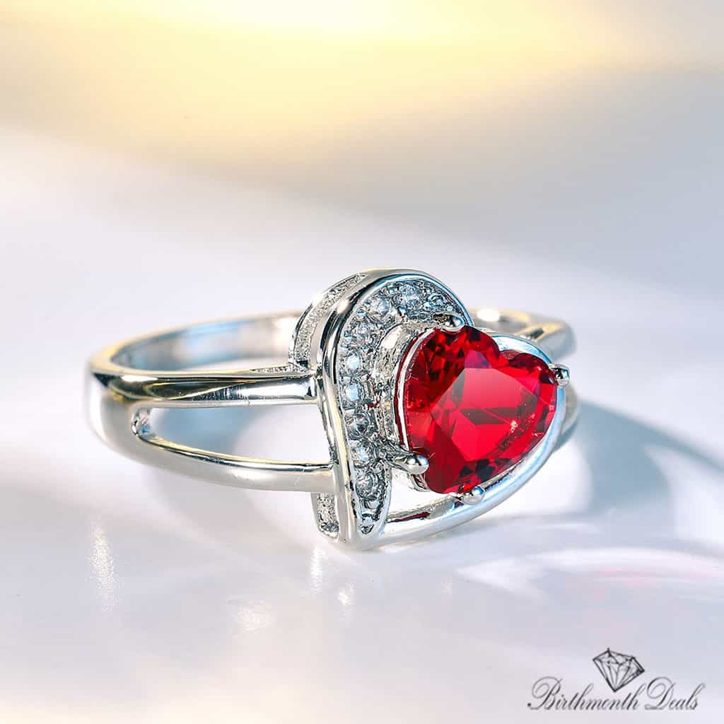 July Ruby Birthstone Ring - Birthmonth Deals