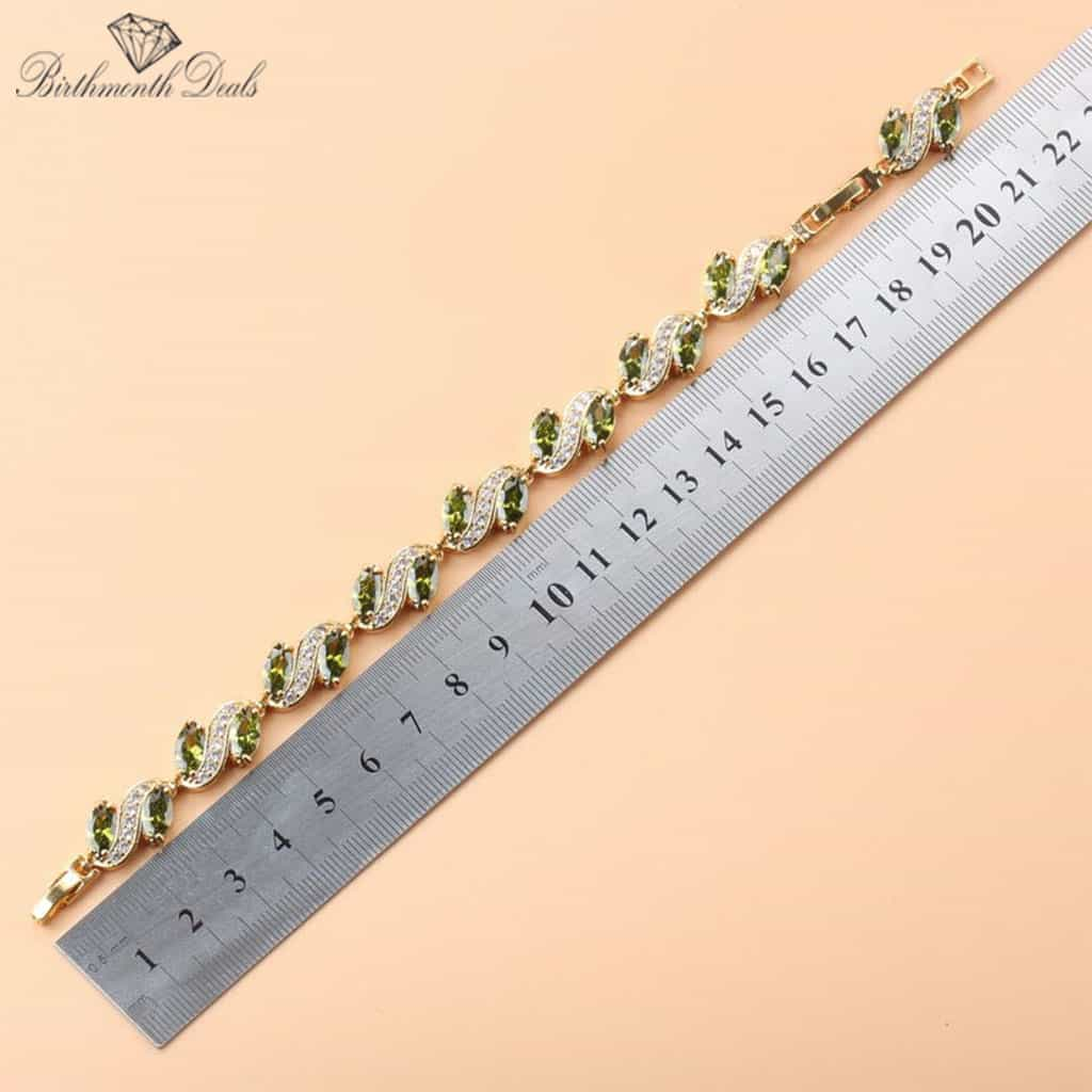 August Peridot Birthstone Bracelet - Birthmonth Deals