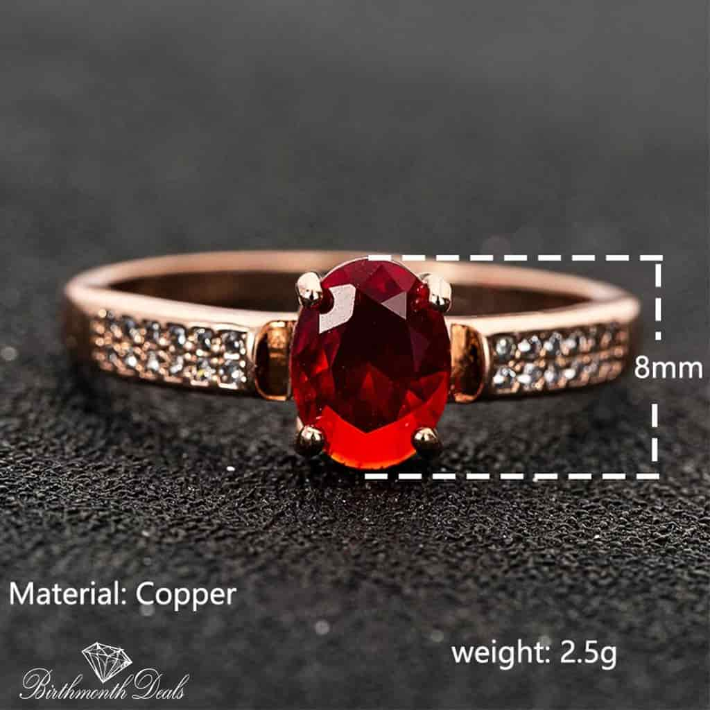 July Ruby Birthstone Ring - Birthmonth Deals