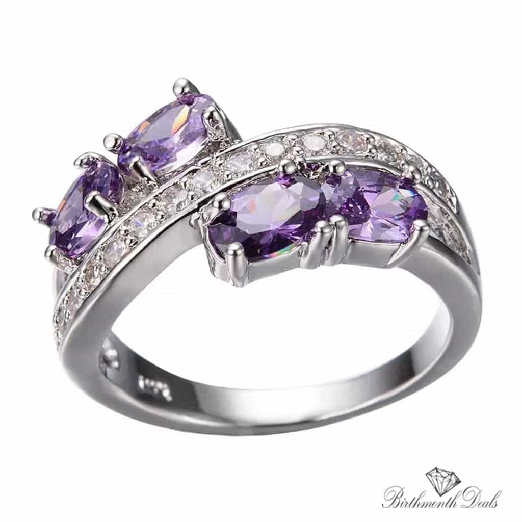 February Amethyst Birthstone Ring - Birthmonth Deals