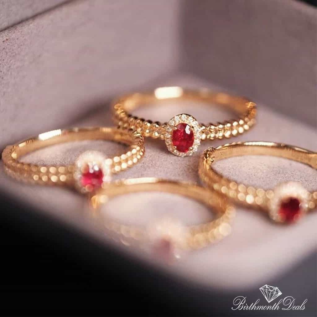 July Ruby Birthstone Ring - Birthmonth Deals