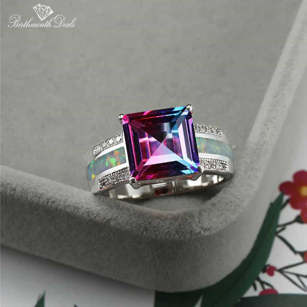 June Alexandrite Birthstone Ring - Birthmonth Deals