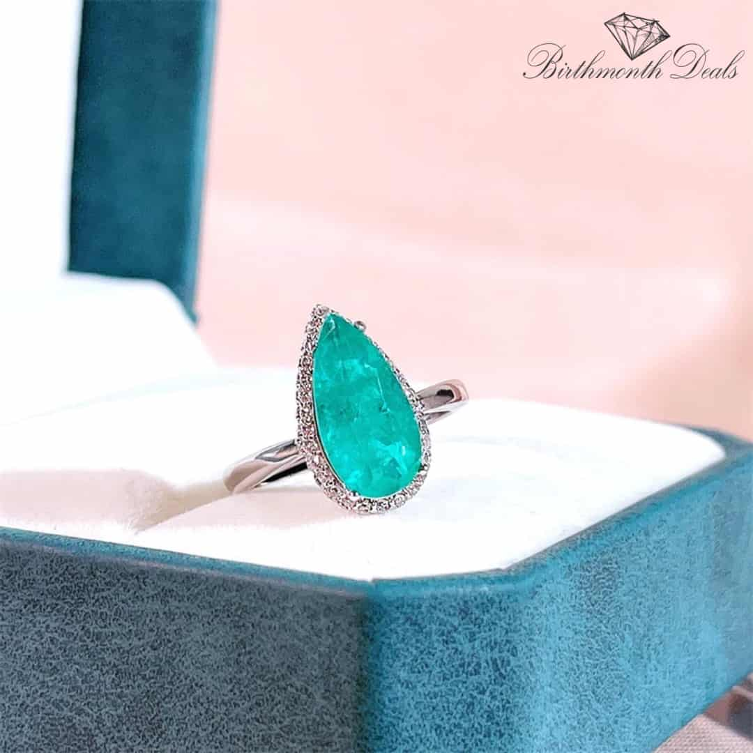 March Aquamarine Birthstone Ring - Birthmonth Deals