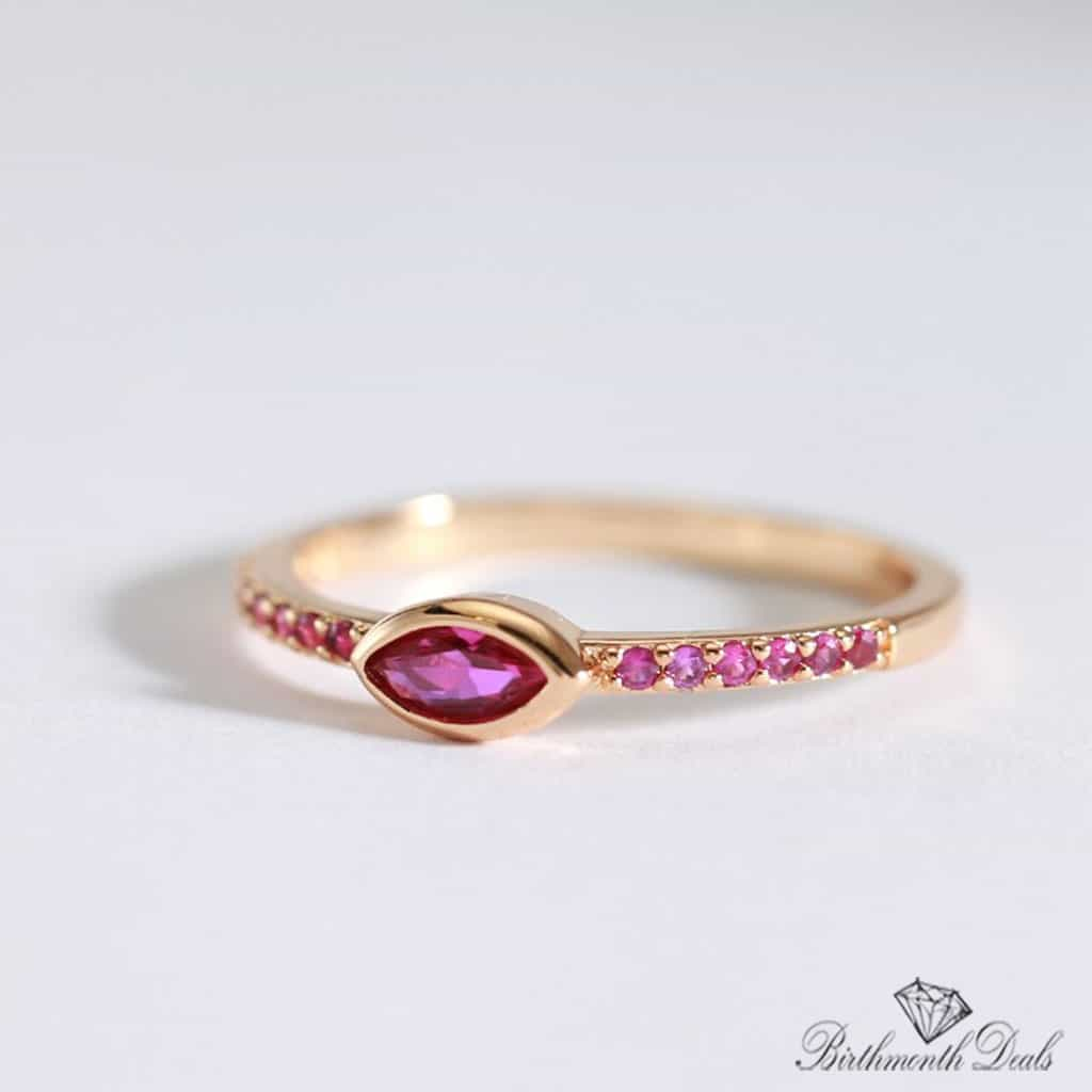 July Ruby Birthstone Ring - Birthmonth Deals