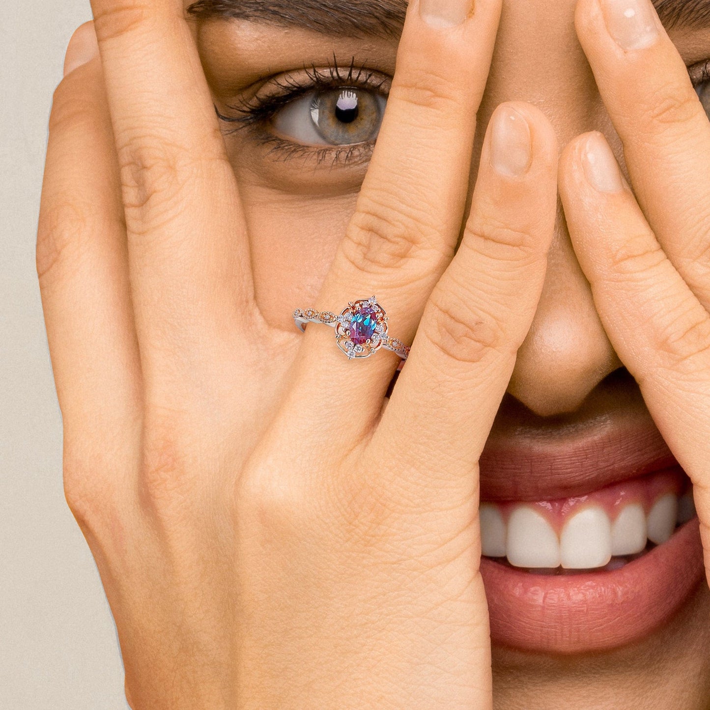 June Alexandrite Birthstone Ring